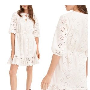 J. Crew white eyelet lace dress NWT